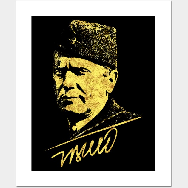 Josip Broz TITO the President of Yugoslavia SFRJ Abstract Portrait Wall Art by Naumovski